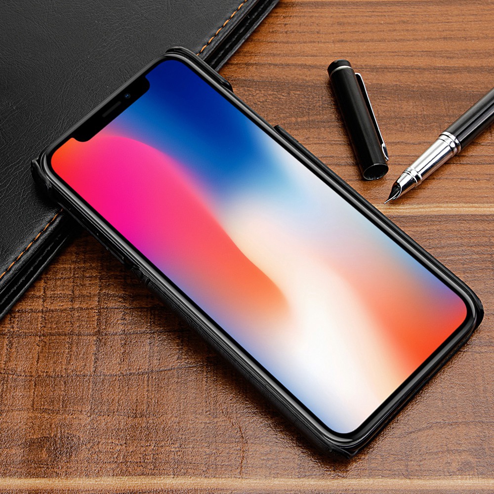 Ốp bằng da có ngăn đựng thẻ dành cho iPhone XS Max XR X 6 6S 7 8 Plus 11 Pro