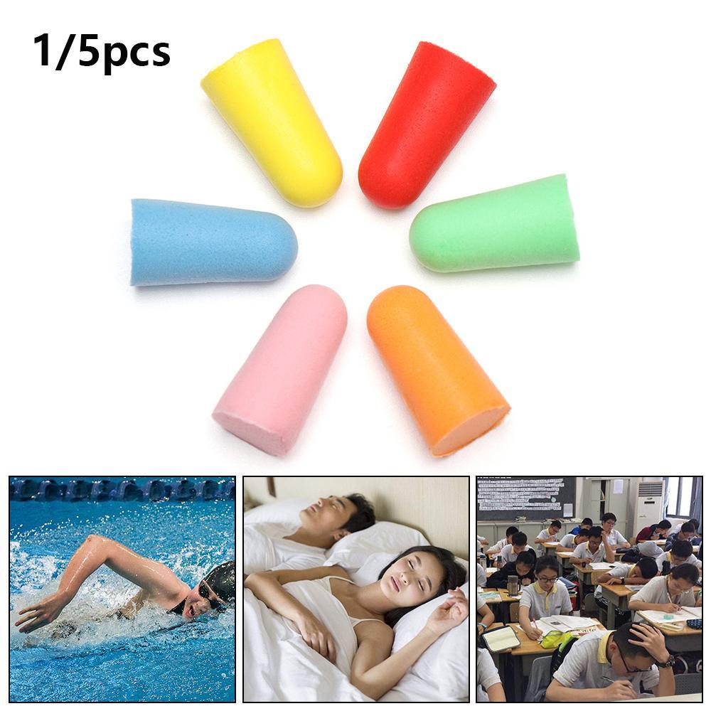MUVAKO Set 1 / 5 Cặp Nút Bịt Tai Chống Ồn Tiện Dụng Khi Đi Du Lịch