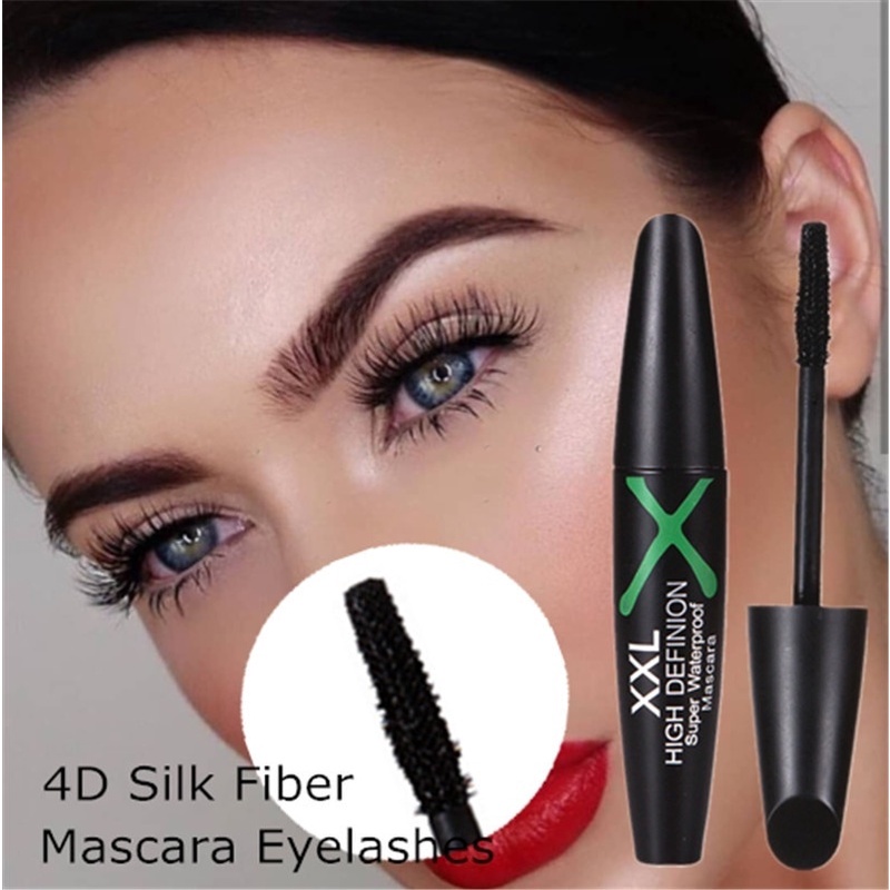 [Hàng mới về] Mascara sợi tơ 4D màu đen chuốt dài lông mi kháng nước lâu trôi