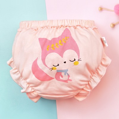 Adabaobao® ᵛⁿQuần lót LUCKY BIG CAT hình tam giác bằng cotton màu trơn in họa tiết đáng yêu dành cho bé gái