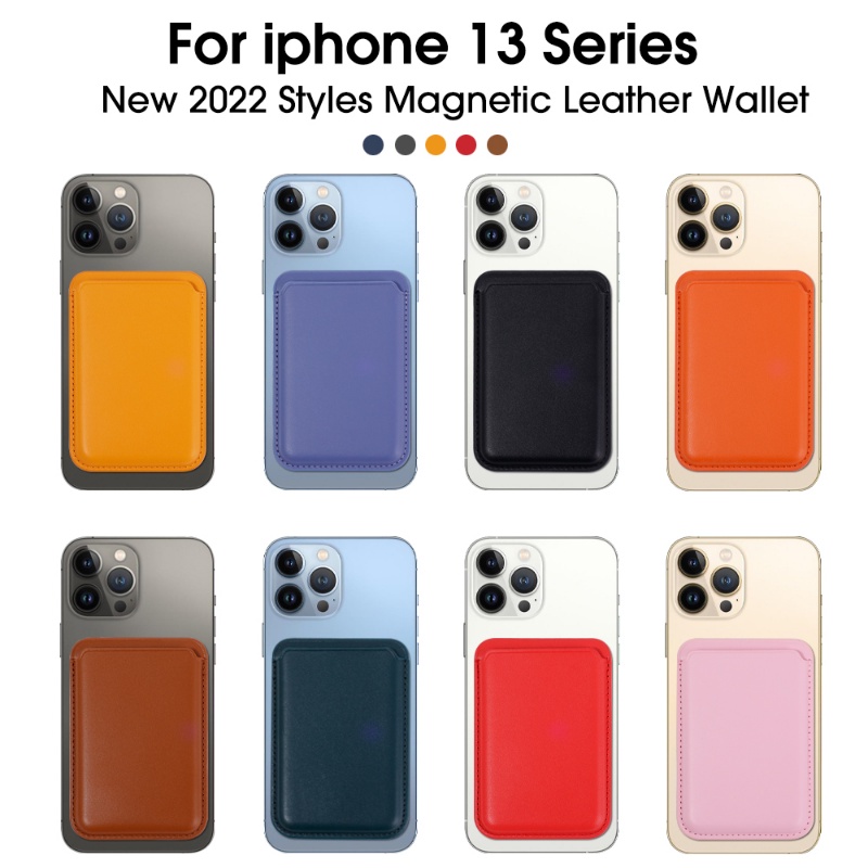 Bao Da Điện Thoại Từ Tính Có Ngăn Đựng Thẻ Cho IOS 12 13 14 Pro Max Mini