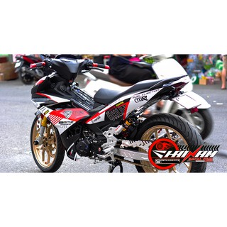 Tem Trùm Exciter 150 Trắng Đỏ Ohlins Elf
