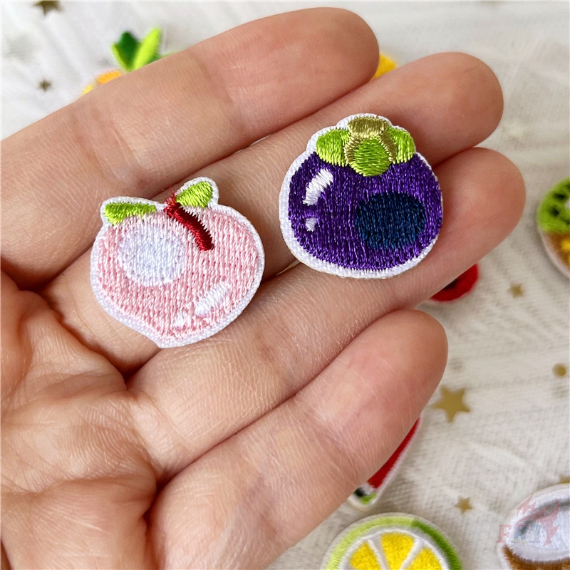 ♥ Miếng Dán Tự Dính Họa Tiết Trái Cây Dễ Thương Dùng Trang Trí ♥ 1 Miếng Dán Ủi Lên Quần Áo Hình Quả Cam / Dưa Hấu / Dừa / Xoài