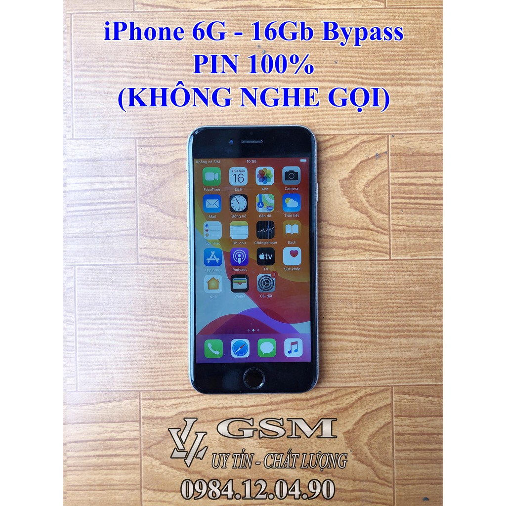 Điện Thoại Apple iPhone 6g-16Gb Bypass - PIN MỚI 100% (không nghe gọi)