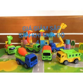 xe đồ chơi mô hình công trình xây dựng cho bé, chất liệu nhựa an toàn, sắc sảo bền và đẹp