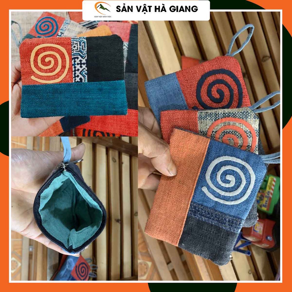 Ví nữ mini thổ cẩm đựng thẻ, đựng tiền, ví mini móc khóa không lo quên khi ra ngoài.