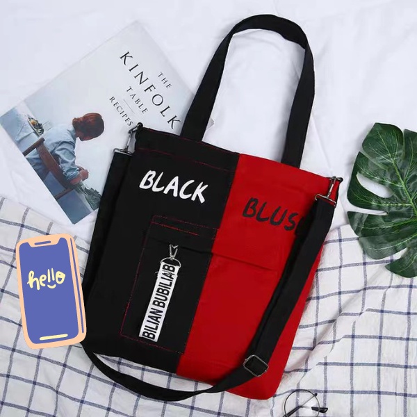 (MẪU 10)Túi Tote Nữ Phối Nữa 2 Màu Phong Cách Hàn Quốc Store4girls