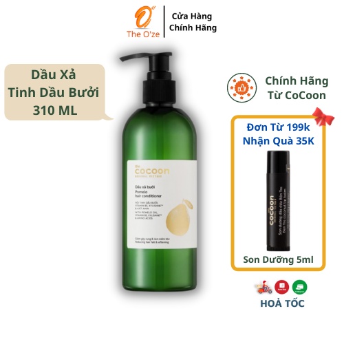 Dầu Xả Bưởi Cocoon Cung Cấp Dưỡng Chất &amp; Độ Ẩm  Pomelo Hair Conditioner 310ml