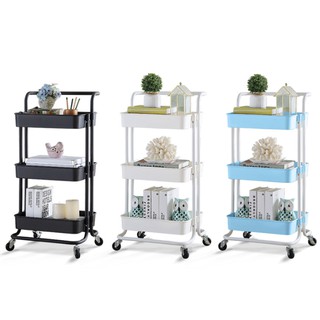 Kệ đựng đồ 3 tầng có bánh xe đa năng