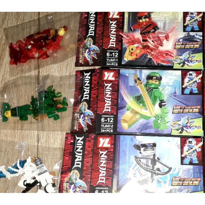 Lắp ráp 1 hộp LegoNinja Kỳ Lân 847 có nhiều chi tiết