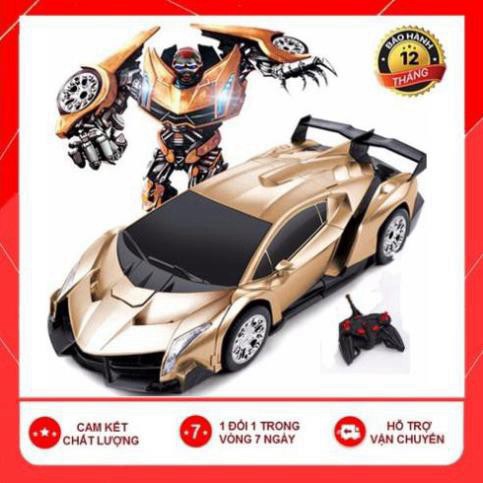 💥[FREESHIP+ CÓ VIDEO]💥Ô tô biến hình thành Robot Transformers - Xe điều khiển từ xa loại to Siêu Hiện Đại Cho Bé💥