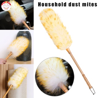 Chổi lông cừu mềm cán gỗ dài quét bụi đồ nội thất chống tĩnh điện

