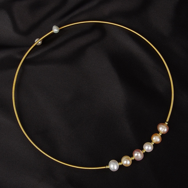 Bộ Vòng cổ + Vòng Tay + Bông Tai Đính Ngọc Trai Nước Tự Nhiên Mới Chính Hãng