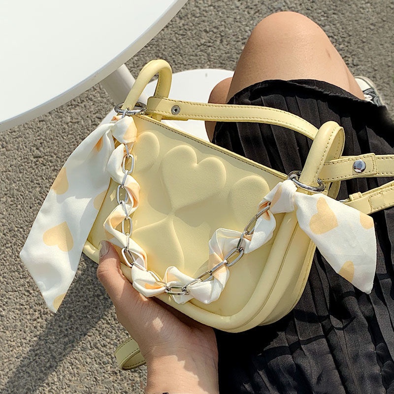 Túi đeo vai IELGY dạng hình vuông có dây xích nhỏ phong cách phương Tây thời trang chất lượng cao dành cho nữ