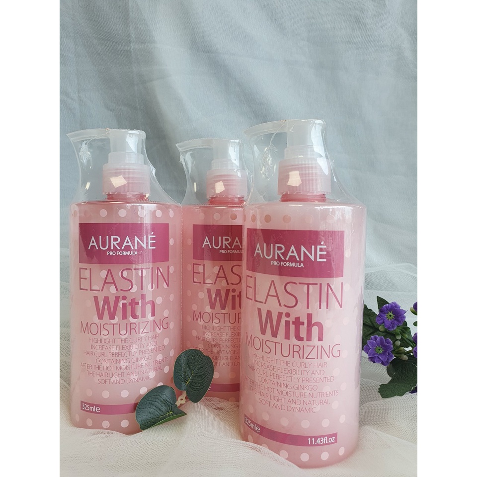 Gel giữ nếp tóc xoăn Aurane Elastin With Moisturizing - gel dưỡng tóc 325ml