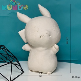 Tượng tô màu cao cấp chọn mẫu SIZE XXL, mô hình PIKACHU, tượng thạch cao MUNDO