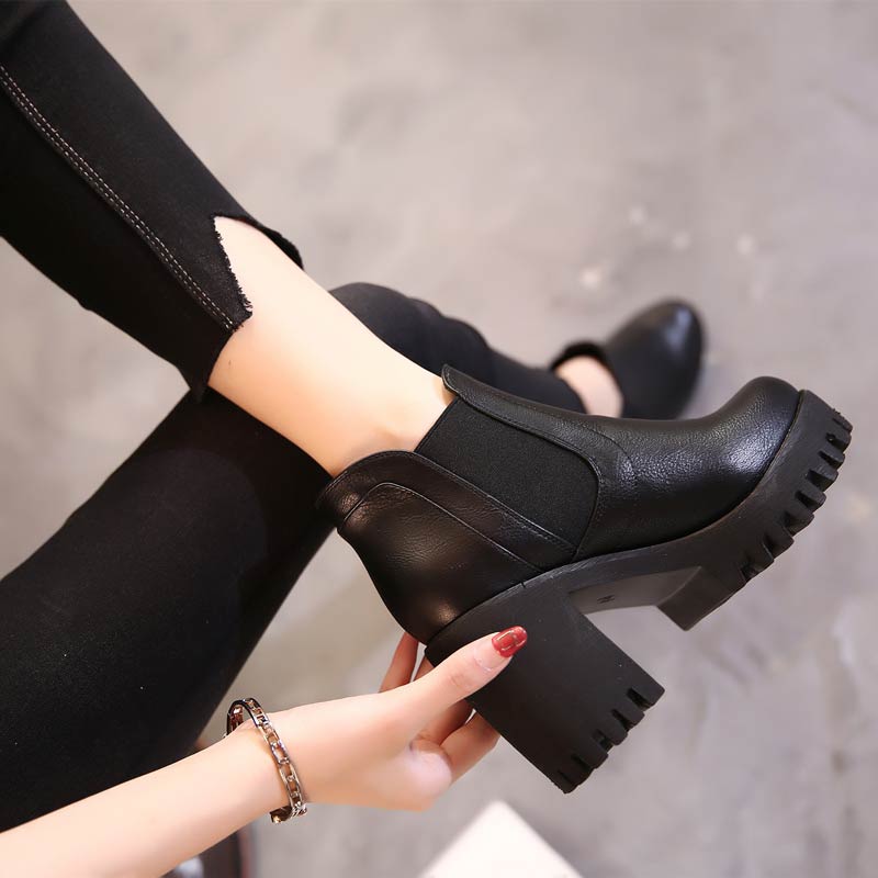 Giày Boot Cao Gót Đế Dày Size Lớn 41 Thời Trang Nữ