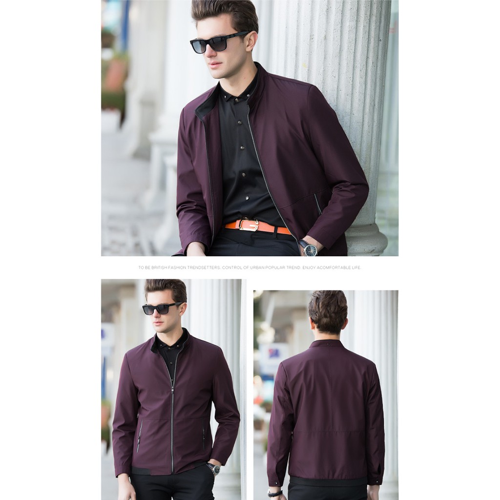 Áo khoác dù nam cổ trụ vải dù hai lớp mềm đẹp - AK1822