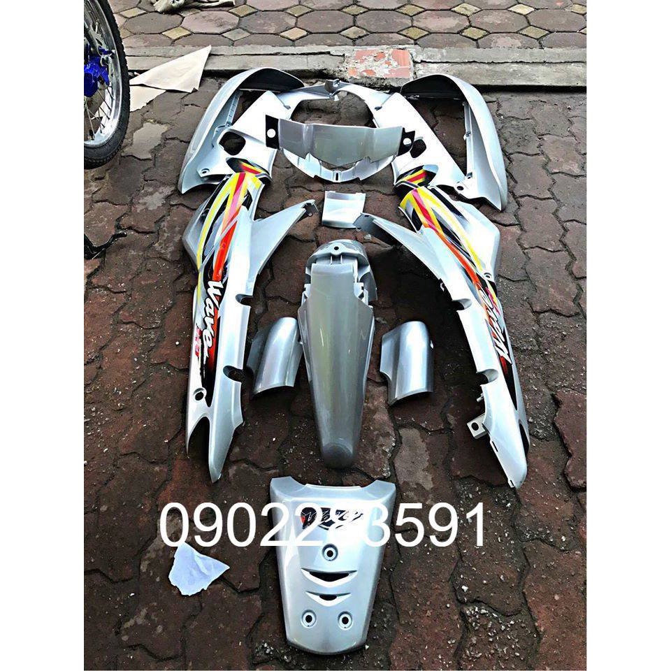 Bộ vỏ nhựa wave alpha Bạc