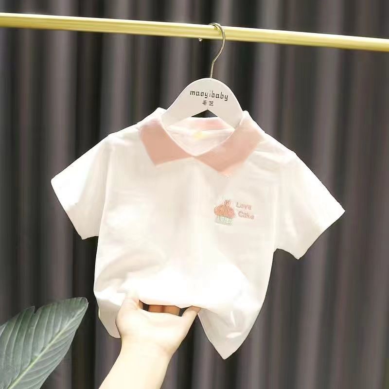 Áo polo Tay Ngắn Phong Cách Hàn Quốc Đơn Giản Thời Trang Mùa Hè Hàng Mới Dành Cho Bạn Nữ