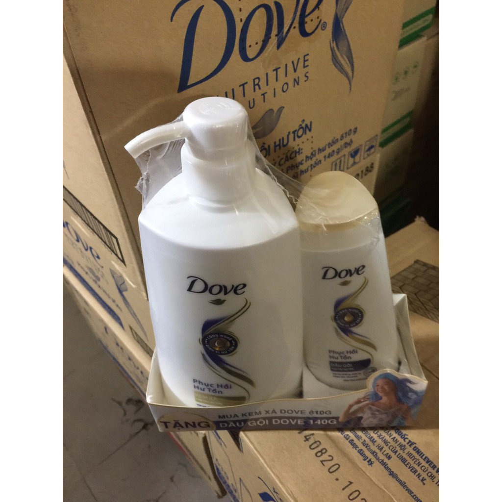 Dầu xả Dove Phục hồi hư tổn chai 610g