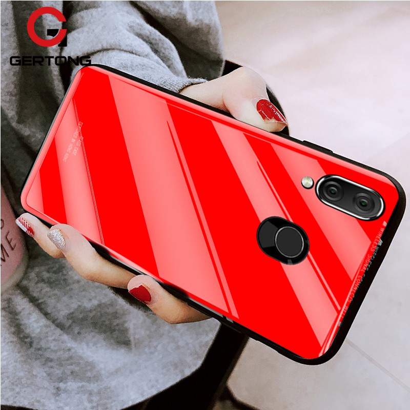 Ốp lưng kính cường lực TPU mềm cho Huawei Honor 8X Nova3 Mate 20 P20 Pro Lite Y9 2019