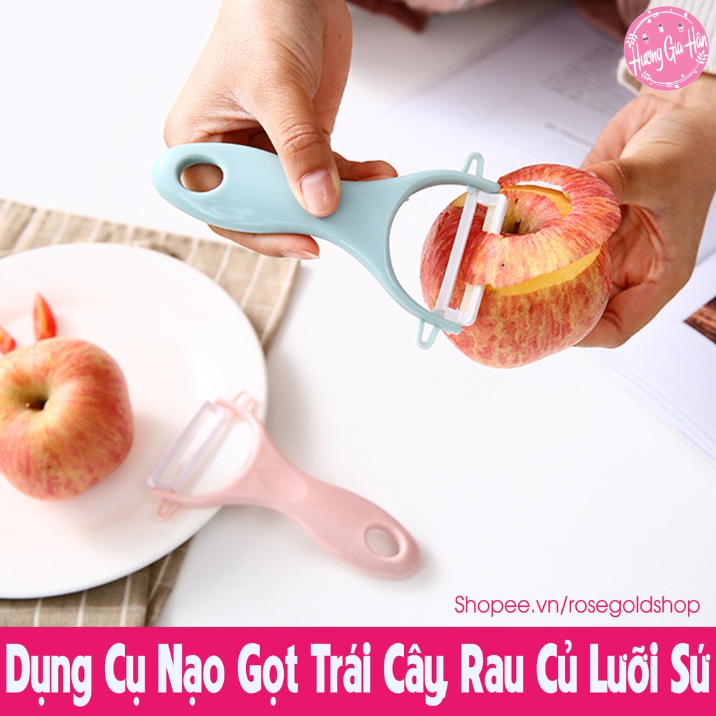 Dụng Cụ Nạo Gọt Trái Cây, Rau Củ Lưỡi Sứ Chống Đứt Tay