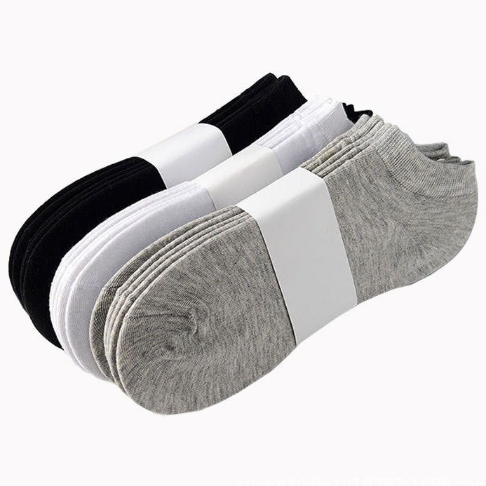 Tất cổ ngắn nam Vớ thấp cổ có 3 màu trơn vải cotton