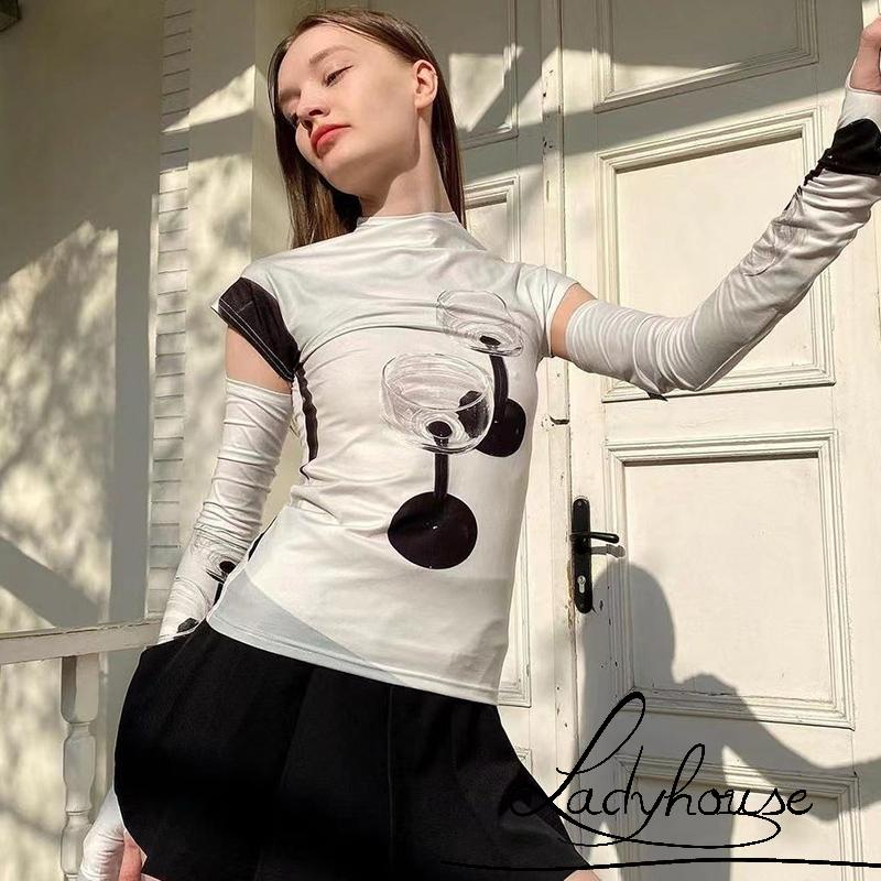 Áo Thun Tay Ngắn Cổ Tròn + Quần Ngắn Phong Cách Thời Trang Đường Phố Dành Cho Nữ