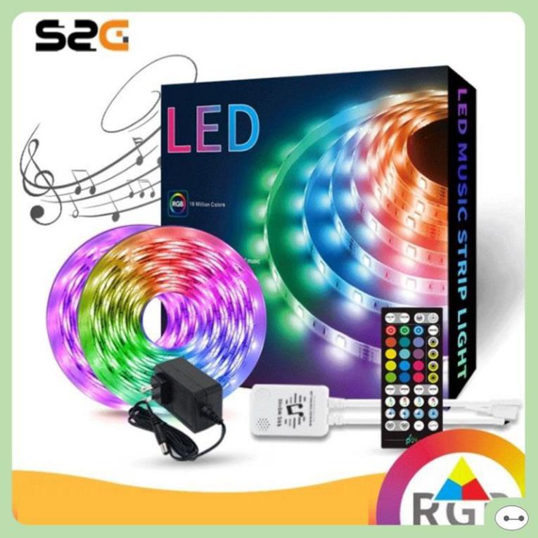 BỘ DÂY LED RGB 10 MÉT NHÁY THEO NHẠC TRANG TRÍ NHÀ, PHÒNG, ……