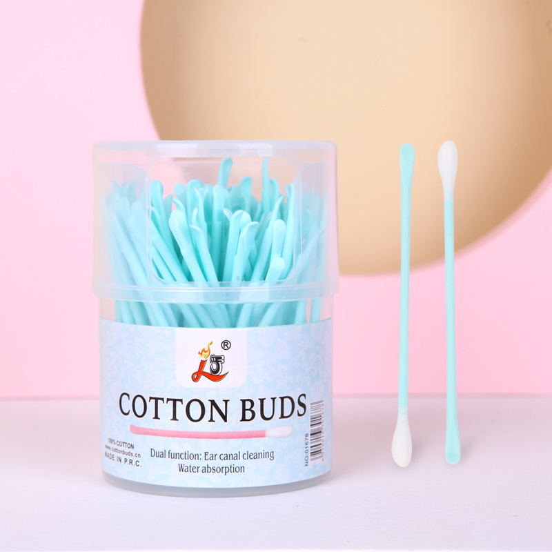 [Hàng mới về] Hộp 100 tăm bông lấy ráy tai và làm sạch lỗ xỏ tai 2 trong 1 đa năng