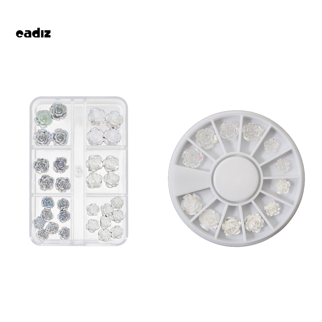 [Hàng mới về] Hộp phụ kiện hoa 3D trang trí móng tay nhiều màu sắc xinh xắn