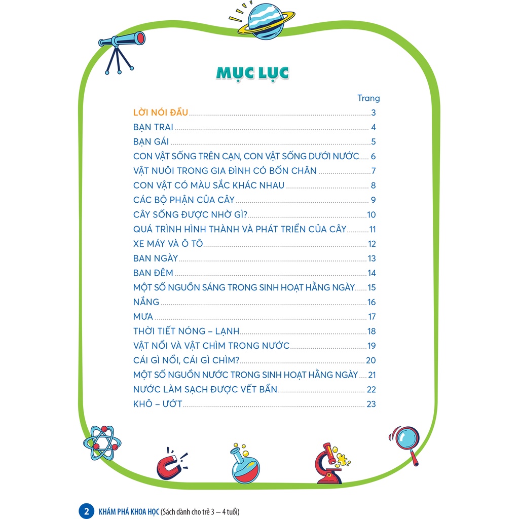 Sách khám phá khoa học - sách mầm non cho trẻ 3 - 4 tuổi