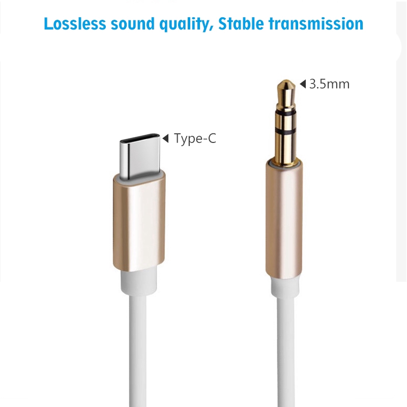 Type C To 3.5 mm Audio Cable Adapter For USB C Type-c Jack Aux Cable Car Speaker For Samsung Xiaomi