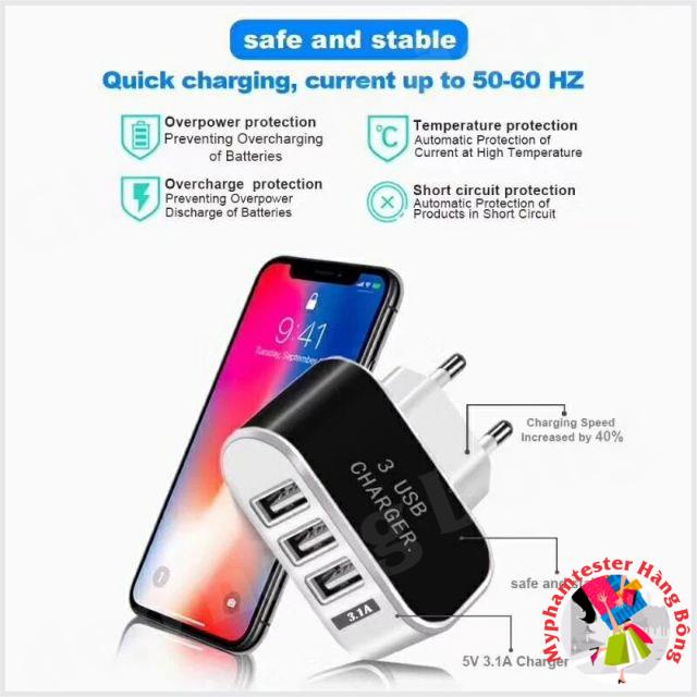 Củ sạc 3 cổng USB