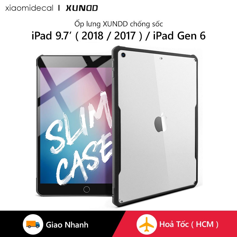 Ốp lưng XUNDD iPad 9.7' (2018 / 2017) / iPad Gen 6 Mặt lưng trong, Viền TPU, Chống sốc