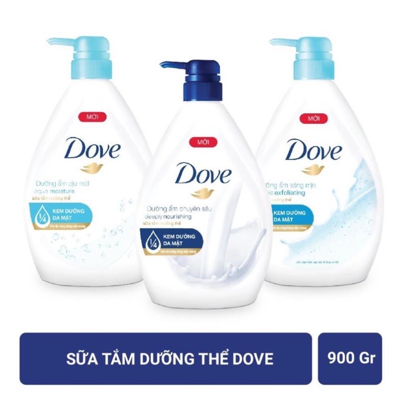 Sữa tắm DoVE 900g dưỡng ẩm chuyên sâu