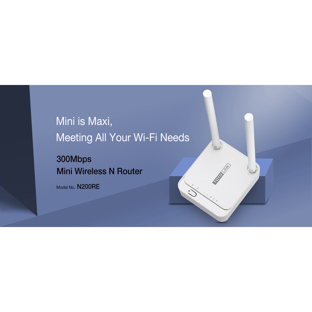 [Chính Hãng] Bộ Phát WiFi TOTOLINK N200RE-V3, Bộ Phát Wifi Chuẩn N Tốc Độ 300Mbps