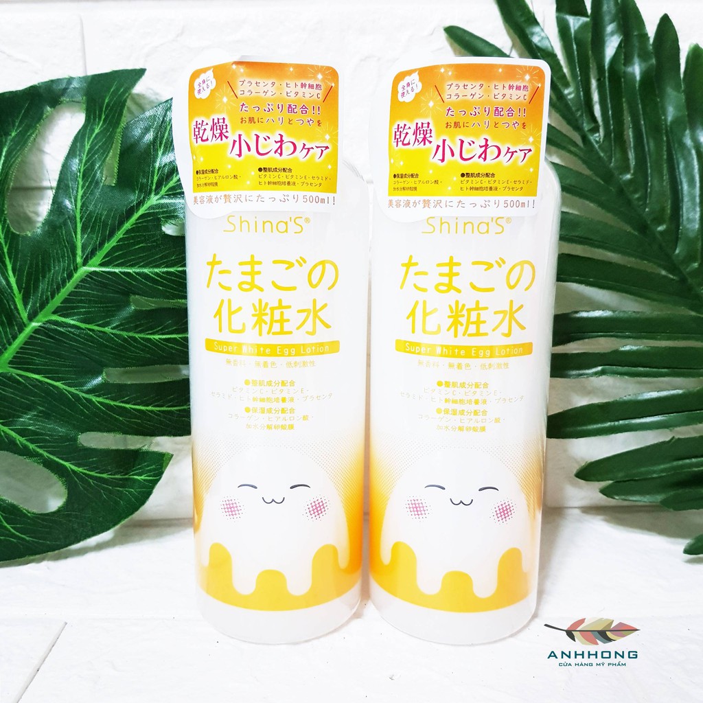 Nước Hoa Hồng Trứng Shina's Super White Egg Lotion 500ml