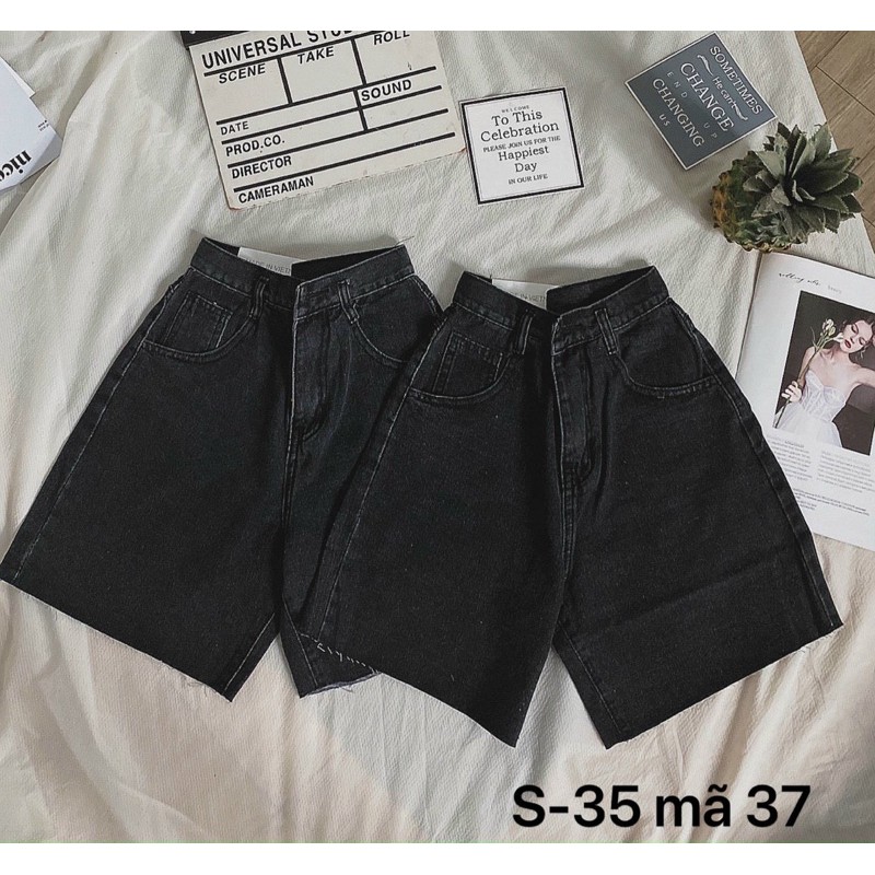 Quần ngố jean nữ ✈️ FREESHIP ✈️ Quần ngố jean nữ màu đen lưng cao size đại hàng VNXK thời trang bigsize 2Kjean MSngo37