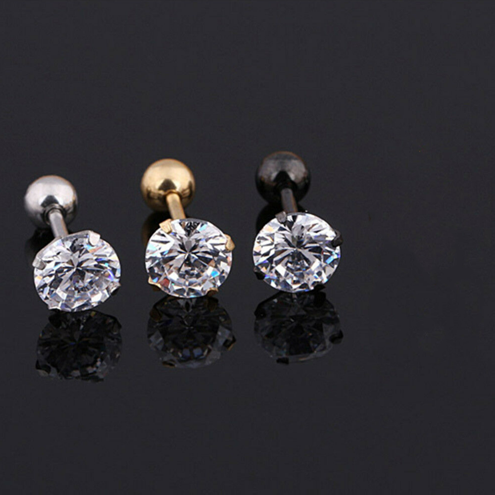 Earing Cz Prong Tragus Cartilus Stud Earring Ear Ring Stainless Steel