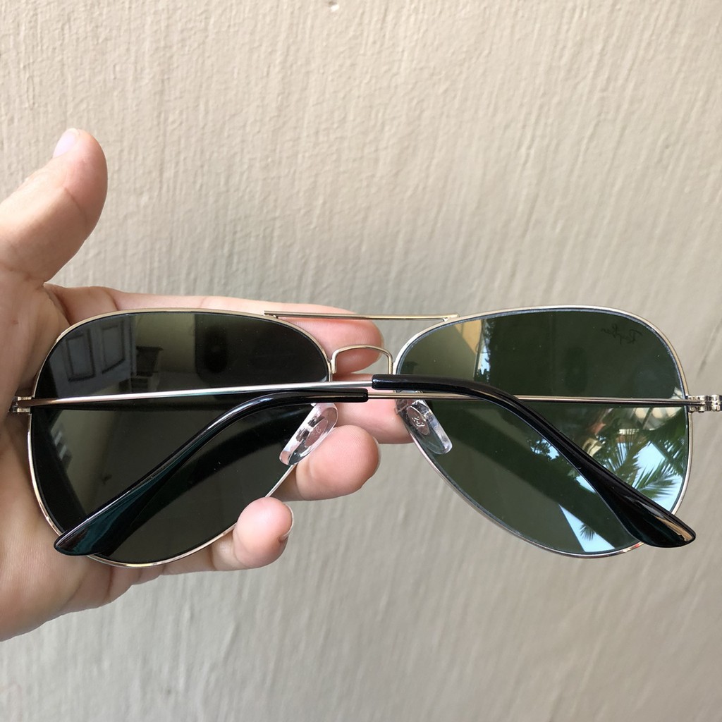  Kính rayban tròng thủy tinh BẠC GỌNG BẠC TRÁNG GƯƠNG  Vmã MO