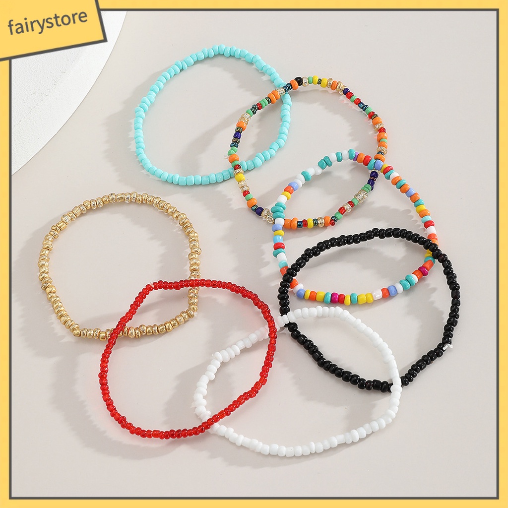 Lắc chân/ vòng tay tự làm thủ công nhiều màu sắc đáng yêu thời trang đi biển