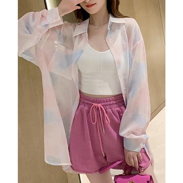 Áo Sơ Mi Chiffon Mỏng Tay Dài Chống Nắng Thời Trang Mùa Hè Cho Nữ