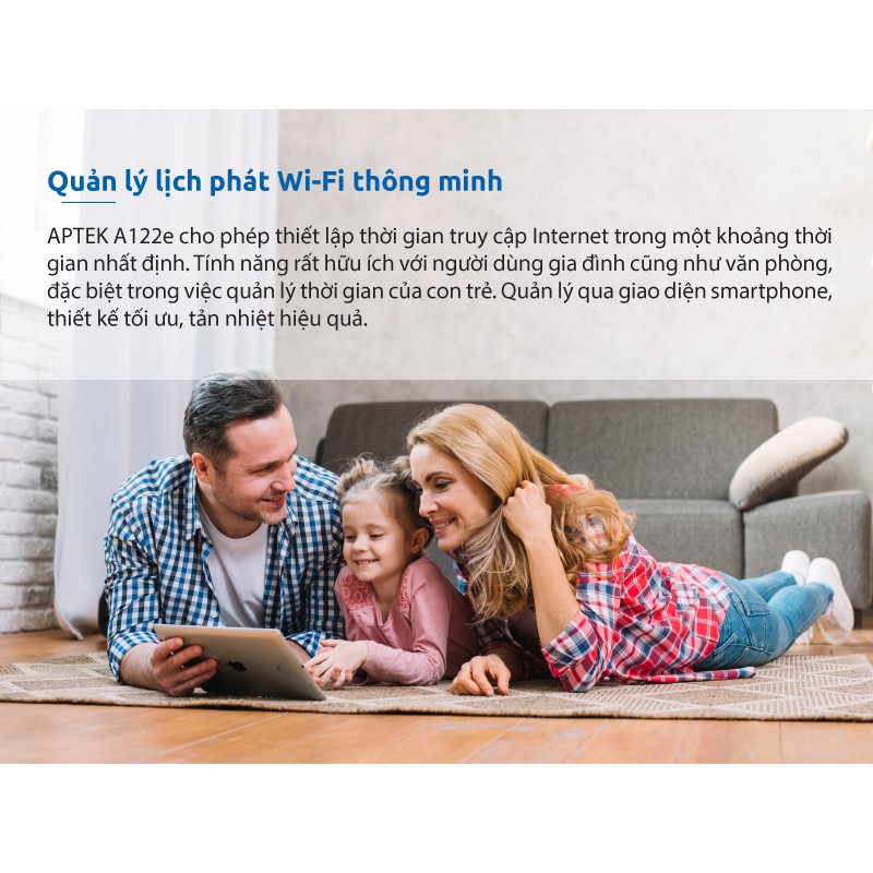 Bộ phát wifi ⭐FreeShip⭐Wi-Fi Router APTEK A122e, chuẩn AC1200, phát sóng mạnh