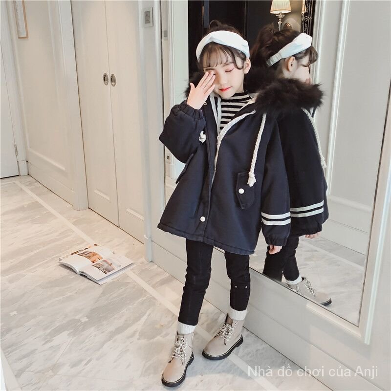 Girls Clothes Winter Coat Pike Kids Clothes Coat Children Thick Cotton Velvet