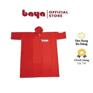 Áo đi mưa baya 4000 nhựa dẻo màu đỏ