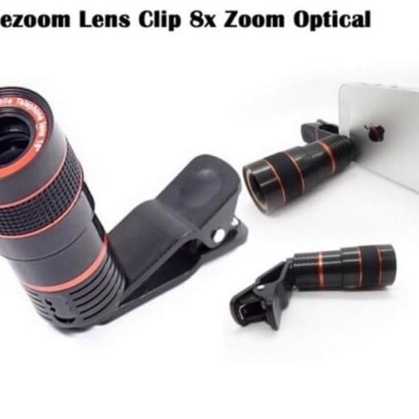 Ống Nhòm Zoom 8x Có Kẹp Gắn Điện Thoại