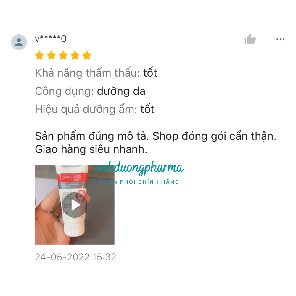 Kem dưỡng dành cho da mụn Sebionex Hydra Repair Cream - Minisize 5ml