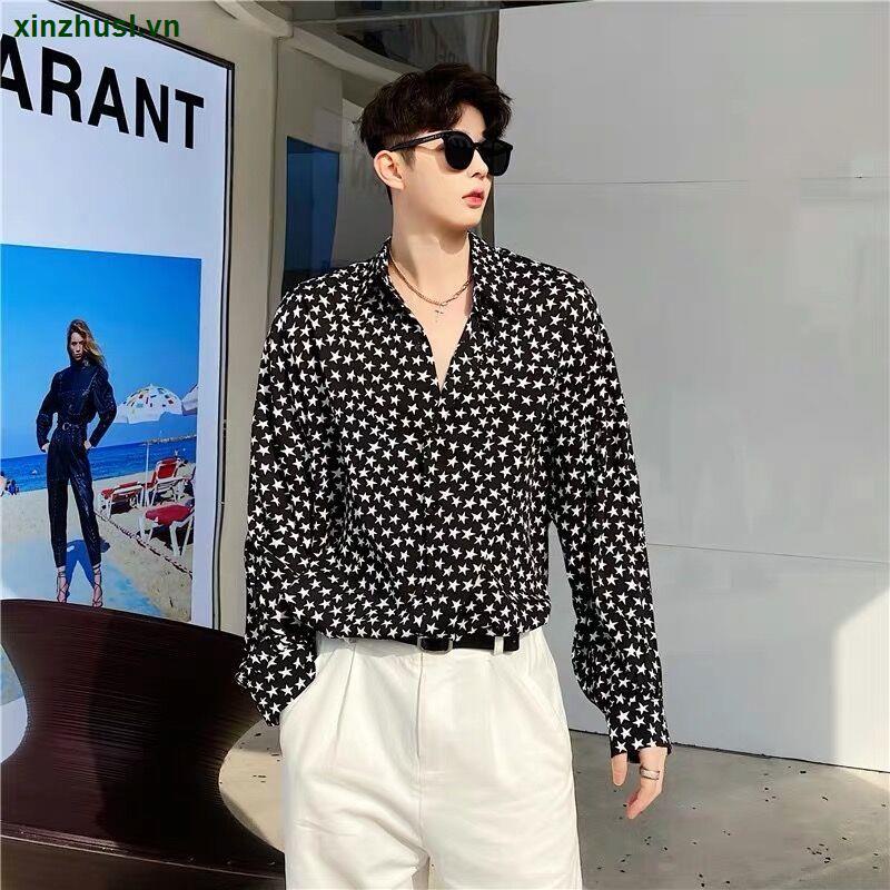 Áo Sơ Mi Tay Dài Họa Tiết Hoa Cúc Thời Trang Cho Nam